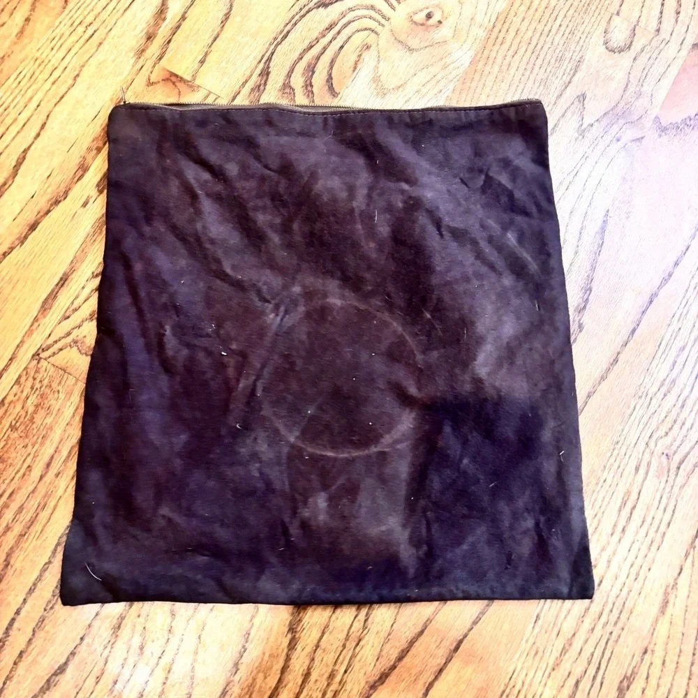 Vintage Pacific Silvercloth Tarnish Resistant Zipper Storage Bag Brown 15.5x14.5